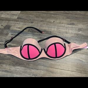 Pink metallic Victoria’s Secret bathing suit top